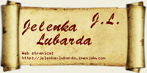 Jelenka Lubarda vizit kartica